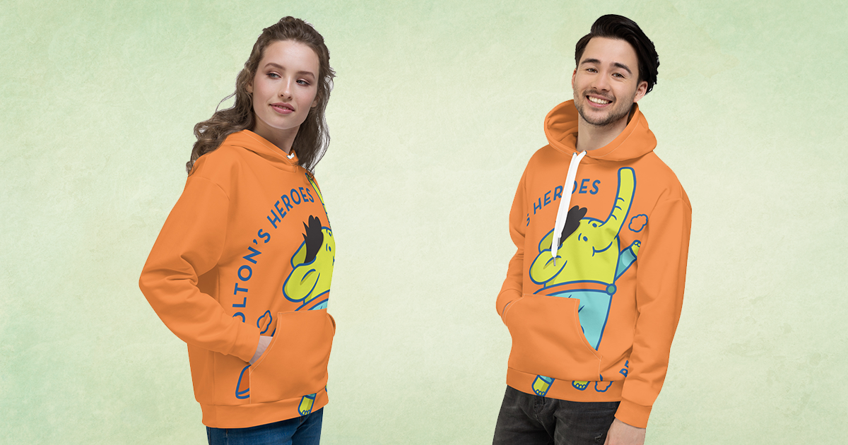 Orange Hero Zip-Up Hoodie — Holton's Heroes